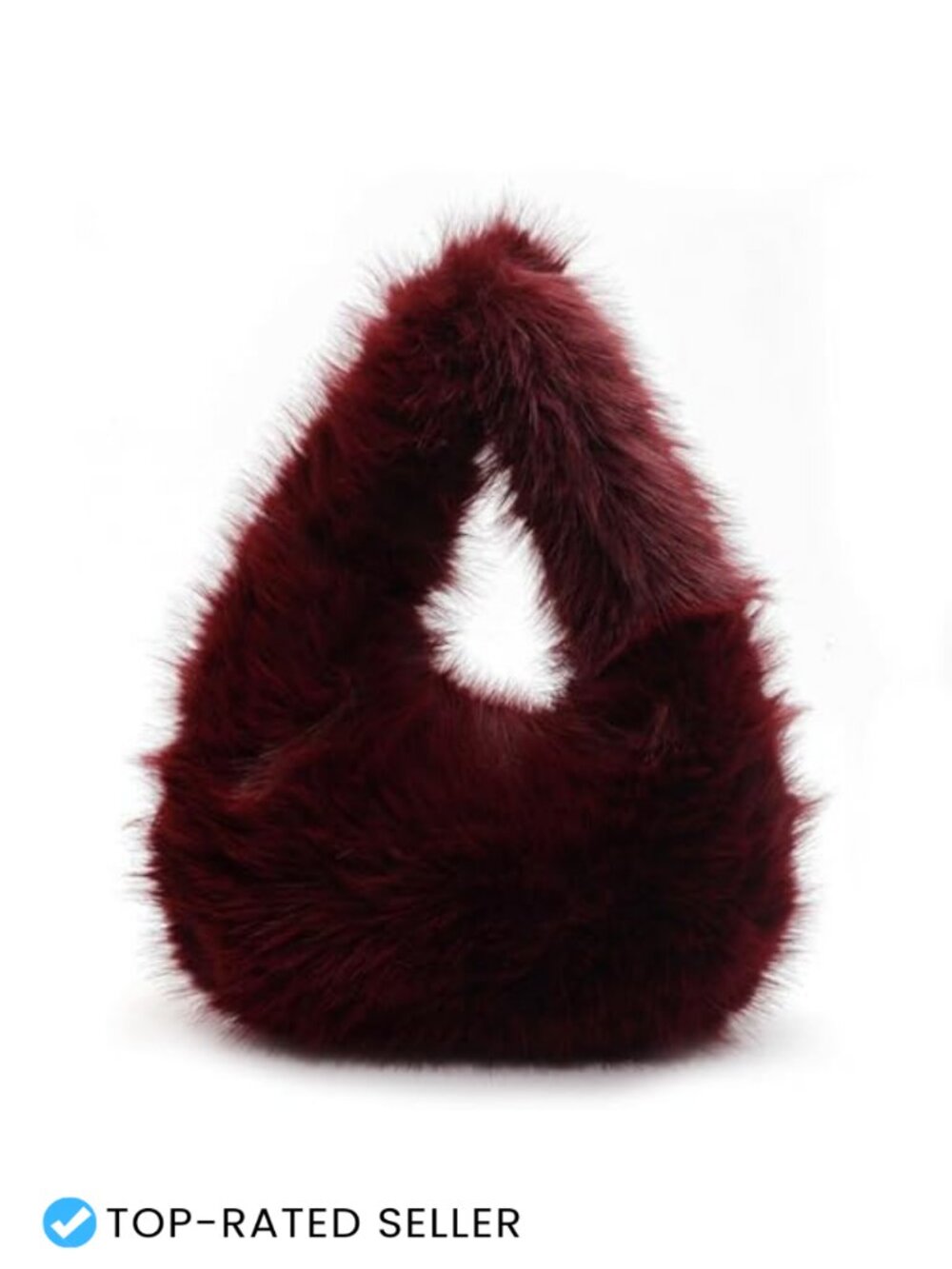 Faux Fur Purse Fluffy Fuzzy Shoulder Bag for Women